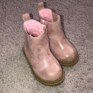 Pink and Gold Toddler boots